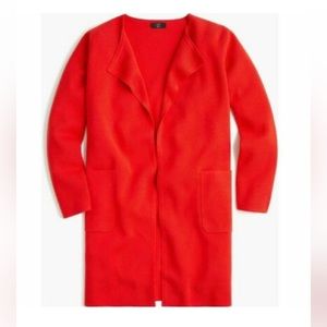 J.Crew Juliette Collarless Sweater Blazer Size M